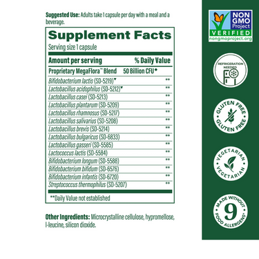 MegaFlora Probiotic Plus - 14 Strains - 50 Billion live cultures